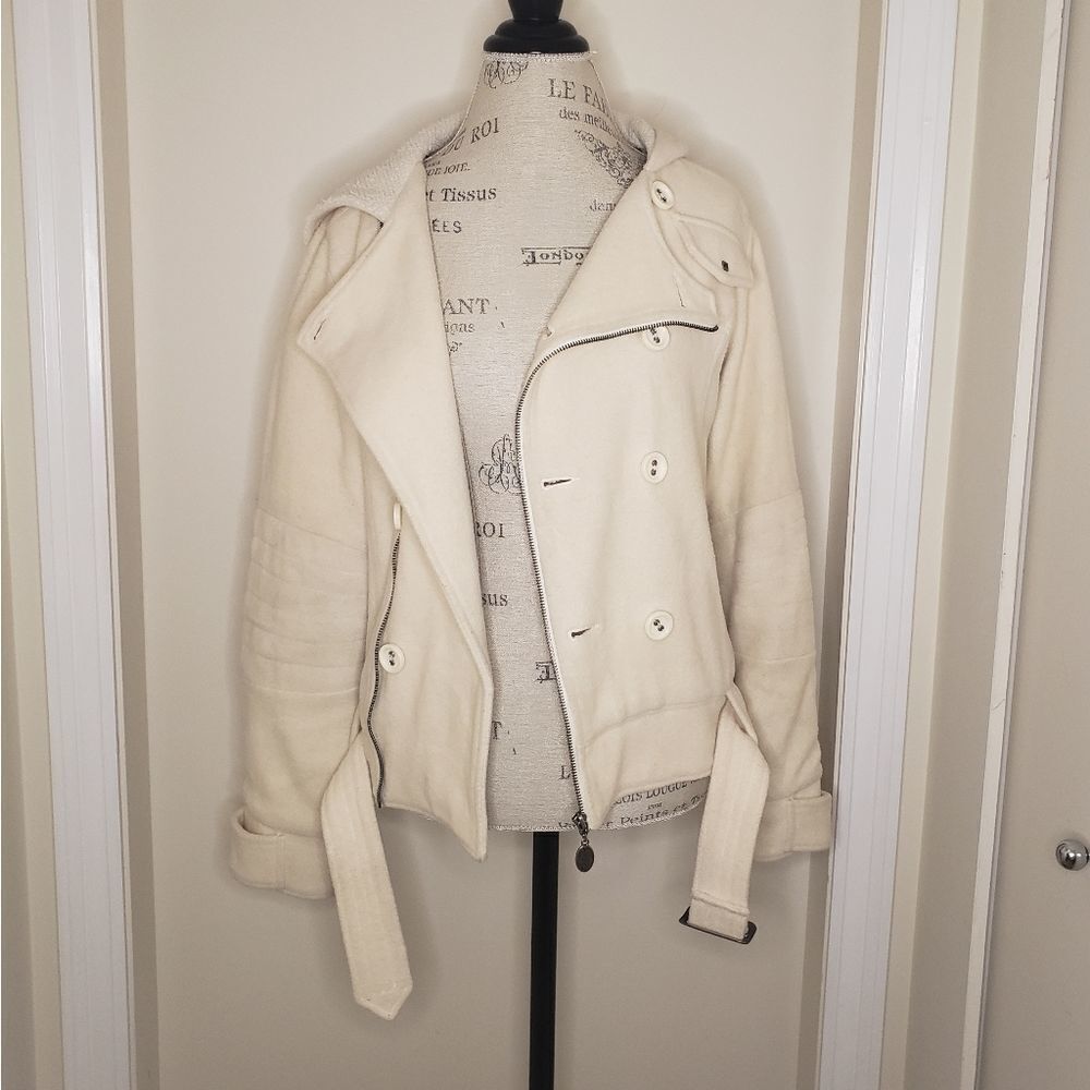Wool Bomber Hoodie Jacket